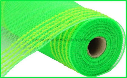 10.25"X10Yd Drift/Pp Wide Border Mesh Lime Green RY811430 - DecoExchange®