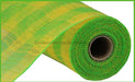 10.5"X10Yd Faux Jute/Pp Small Check Yellow/Fresh Green RY8320B3 - DecoExchange