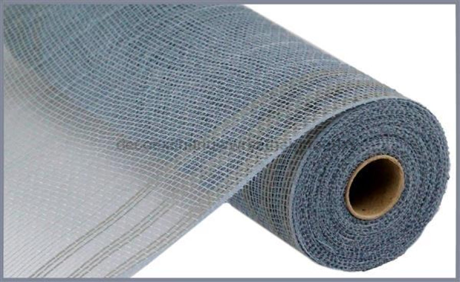 10.25X10Yd Faux Jute/Pp/Border Stripe Grey Ry832410 Mesh