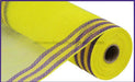 10.25X10Yd Faux Jute/pp/border Stripe Yellow/purple Ry8325J6 Mesh