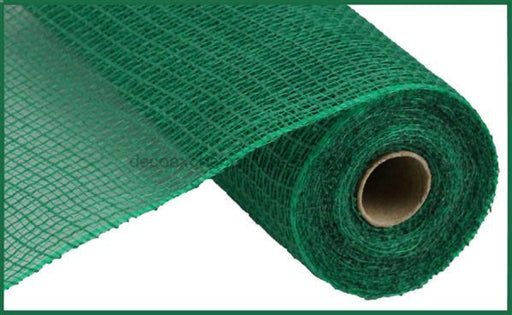 10.25"X10Yd Faux Jute/Pp Check Emerald Green RY831306 - DecoExchange®