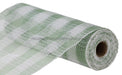 10.25’X10Yd Faux Jute/Pp Small Check Sage/White Ry8320R8 Mesh