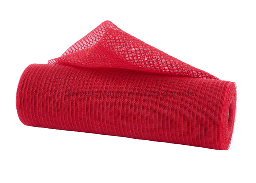 10.25’’X10Yd Fine Weave Faux Jute Stripe Red RY500624 Mesh