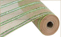 10.25X10Yd Jute/pp/foil/mesh Natural/lime/red/white Ry8016A6 Mesh