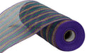 10.25X10Yd Metallic/Tinsel Stripe Mardi Gras Ry870273 Mesh