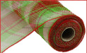 10.25’X10Yd Plaid Mesh Red/Lime Green/White Ry841393
