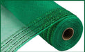 10.25"X10Yd Tinsel/Foil Wide Border Mesh Emerald Green RY850706 - DecoExchange®