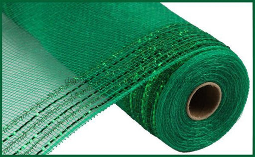 10.25"X10Yd Tinsel/Foil Wide Border Mesh Emerald Green RY850706 - DecoExchange®