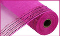 10.25X10Yd Tinsel/Foil Wide Border Mesh Hot Pink Ry850711