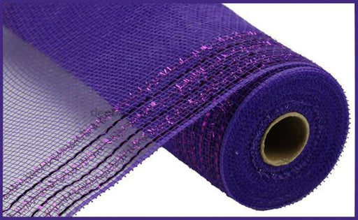 10.25"X10Yd Tinsel/Foil Wide Border Mesh Purple RY850723 - DecoExchange®