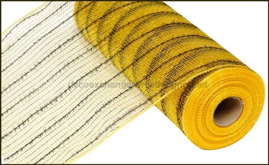 10.25X10Yd Tinsel/pp/foil Mesh Gold/black Ry840072