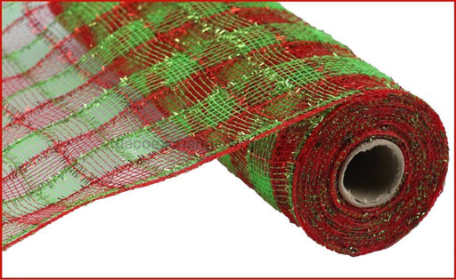 10.25’X10Yd Tinsel/Pp Check Red/Lime Ry841234