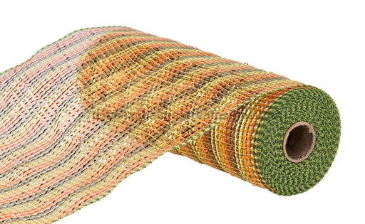 10.25’X10Yd Wide Foil Mesh Brn/Org/Gold/Moss Ry8017Jh