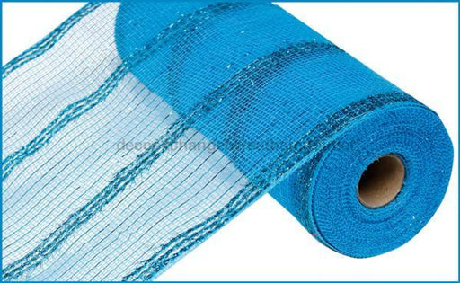 10.25X10Yd Wide Tinsel/Pp/Foil Mesh Turquoise Ry840171