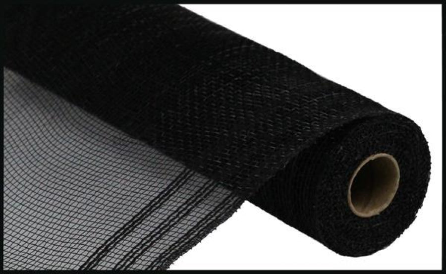 10.5"X10YD FAUX JUTE/PP/BORDER STRIPE BLACK RY832402 - DecoExchange