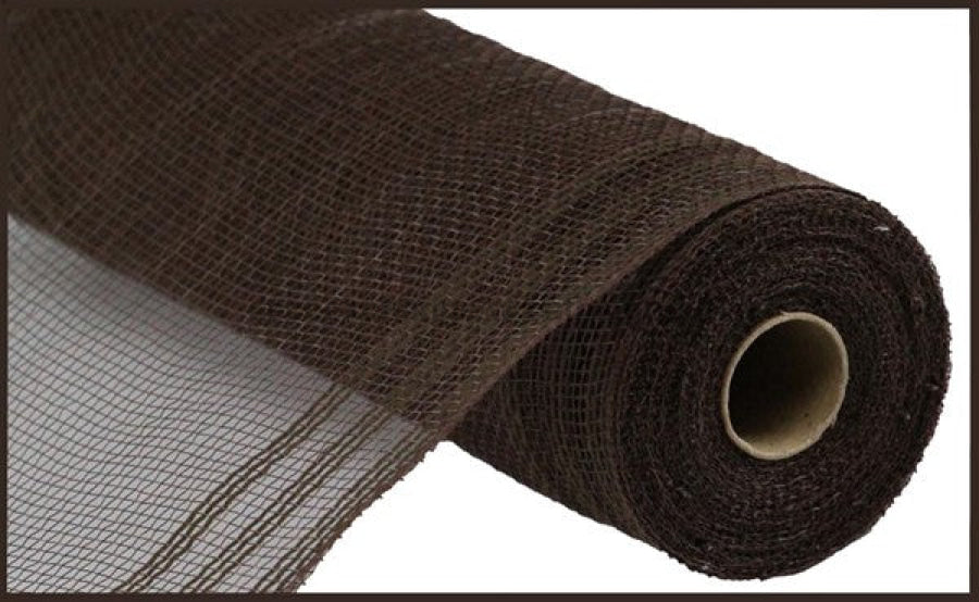 10.5"X10Yd Faux Jute/Pp/Border Stripe Chocolate RY832431 - DecoExchange