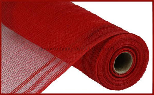 10.5"X10Yd Faux Jute/Pp/Border Stripe Red RY832424 - DecoExchange