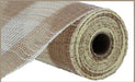 10.5"X10Yd Faux Jute/Pp Large Check Natural/Cream RY831554 - DecoExchange