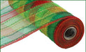 10.5"X10Yd Tinsel/Pp Check Red/Lime/Gold/Emerald RY841037 - DecoExchange