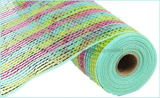 10.5"X10Yd Wide Foil Mesh Lime/Hot Pink/Turquoise RY8017C8 - DecoExchange