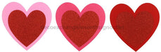10’’ Foam/Felt Glitter Heart 3 Asst: Lt Pink/Pink/Red HV911299 Pick
