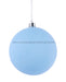 100Mm Smooth Flocked Ball Ornament Light Blue XH113714 Ornament