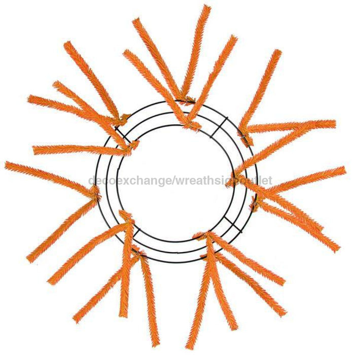10"Wire, 20"Oad Pencil Work Wreath X12 Ties, Orange XX167820 - DecoExchange