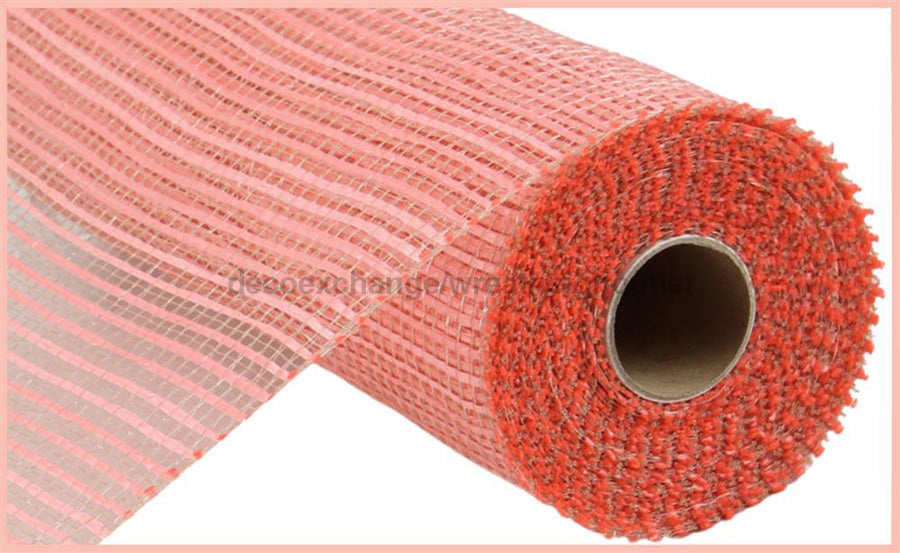 10’’X10Yd Horizontal Wide Stripe Mesh Blush Re8900E1