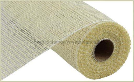 10X10Yd Horizontal Wide Stripe Mesh Cream Re890083