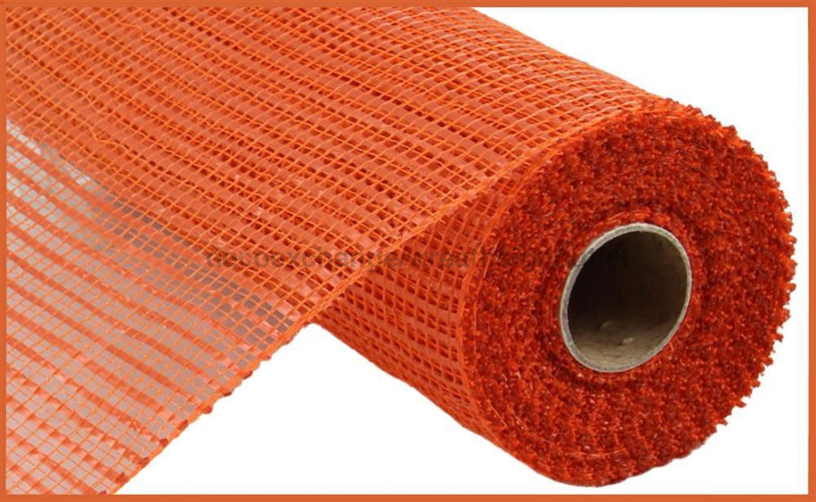 10’X10Yd Horizontal Wide Stripe Mesh Dark Orange Re8900Th