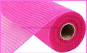 10X10Yd Horizontal Wide Stripe Mesh Hot Pink Re890011