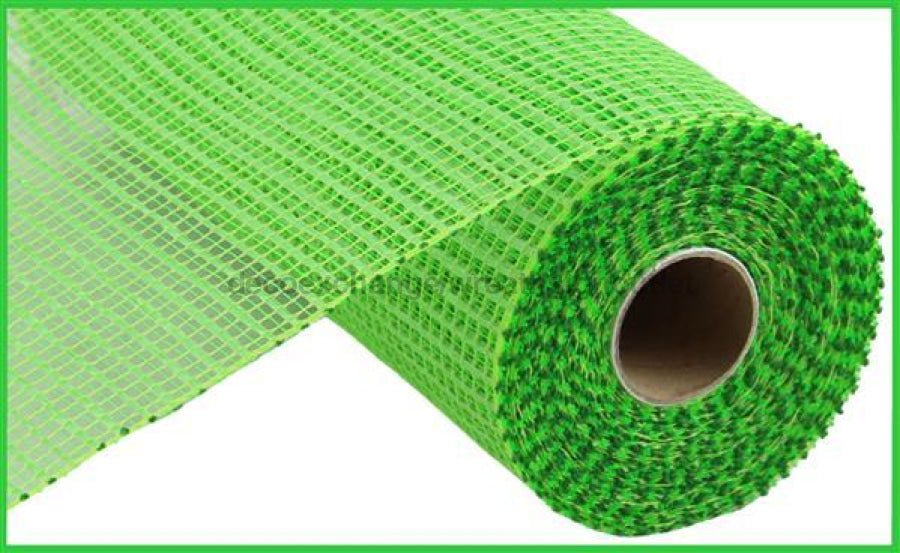 10X10Yd Horizontal Wide Stripe Mesh Lime Green Re890068