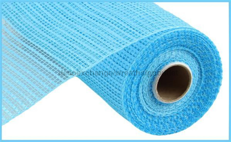 10X10Yd Horizontal Wide Stripe Mesh Turquoise Re890044