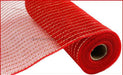 10"X10Yd Matte Wide Foil Mesh Red/Matte Gold RY850039 - DecoExchange