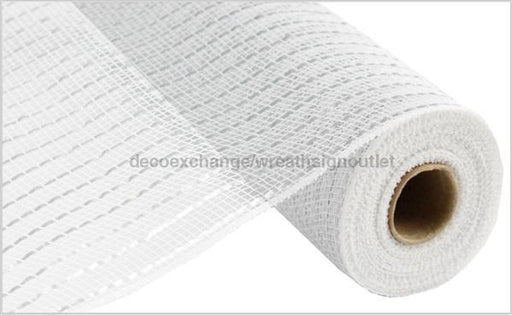 10"X10Yd Matte Wide Foil Mesh White/Matte Silver RY850098 - DecoExchange