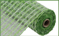 10"X10Yd Two-Tone Poly Burlap Check Mesh Lime Green/White RP815343 - DecoExchange®