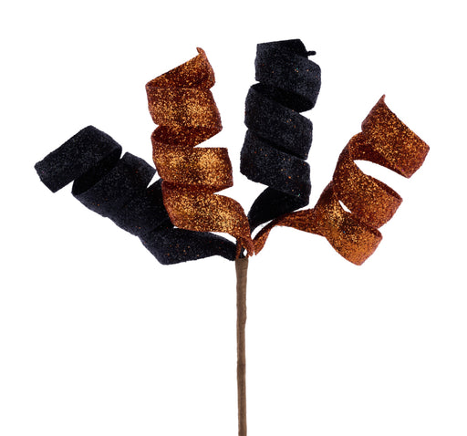 11’’L Glitter Curl Pick Orange/Black XS1492FH Pick