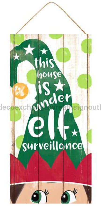 12.5"H X 6"L ELF SURVEILLANCE ELF HAT WHITE/EMERALD/RED/LIME AP8186 - DecoExchange
