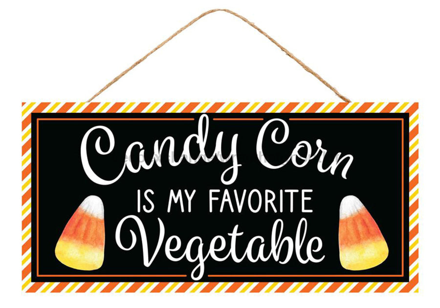 12.5’L X 6’H Candy Corn/Vegetable Sign Black/Orange/White/Yellow Ap7341