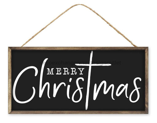 12.5’Lx6’H Merry Chris-T-Mas Sign Black/White/Brown Ap7287