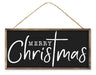 12.5’Lx6’H Merry Chris-T-Mas Sign Black/White/Brown Ap7287