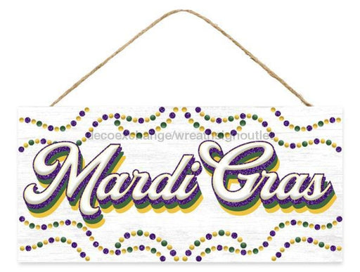 12.5Lx6H Retro Mardi Gras Sign Ap7846