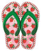 12.75Hx10L Metal Flip Flops Sign Red/Yellow/Green/Pink Md1093