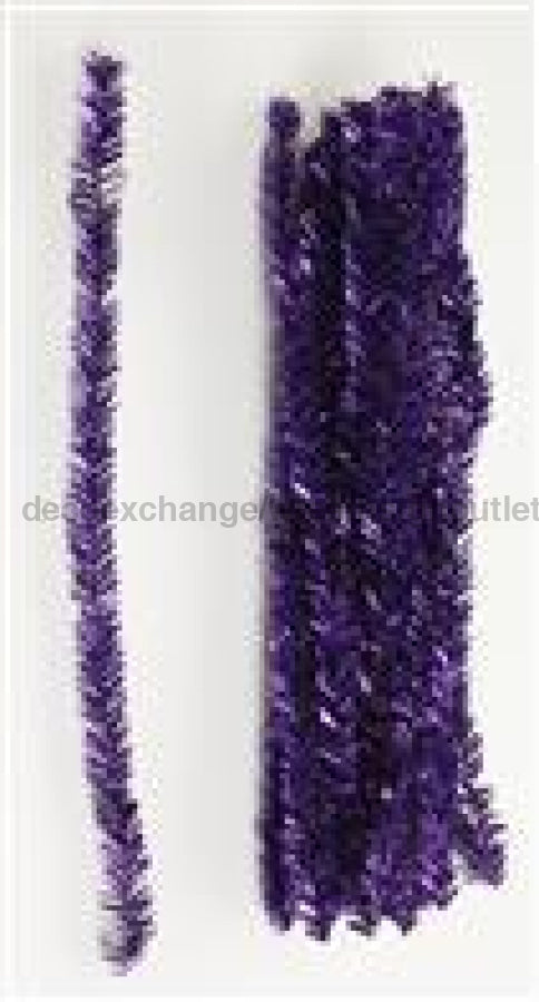 12"L X 20Mm Pencil Tinsel Stem 25Ea/Bg, Metallic Purple MA000123 - DecoExchange