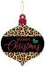12"H X 10"L Merry Christmas/Leopard Orn Black/White/Brown/Tan/Red AP8961 - DecoExchange®