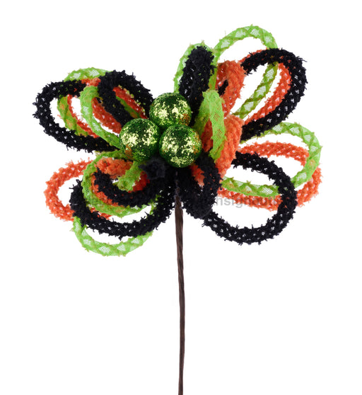 12’’L Snowdrift Glitter Ball Pick Black/Fresh Green/Orange XP3877FT pick