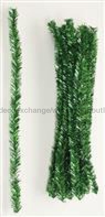 12"L X 20Mm Pencil Tinsel Stem 25Ea/Bg, Metallic Emerald MA000106 - DecoExchange