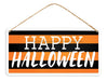 12’Lx6’H Tin Happy Halloween Sign Orange/Black/White Md1242