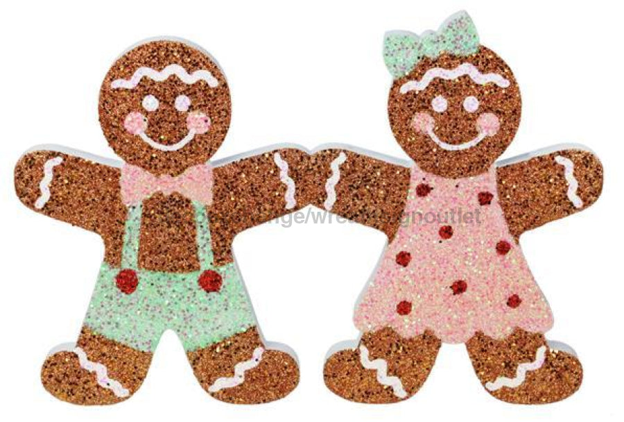 12’W Eva Gingerbread Boy/Girl Sitter Mint/Red/Pink/White Xc628167 Sign