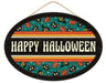 13’L X 9’H Happy Halloween Oval Teal/Char/Org/Yelw/Ivory Ap7300 Sign